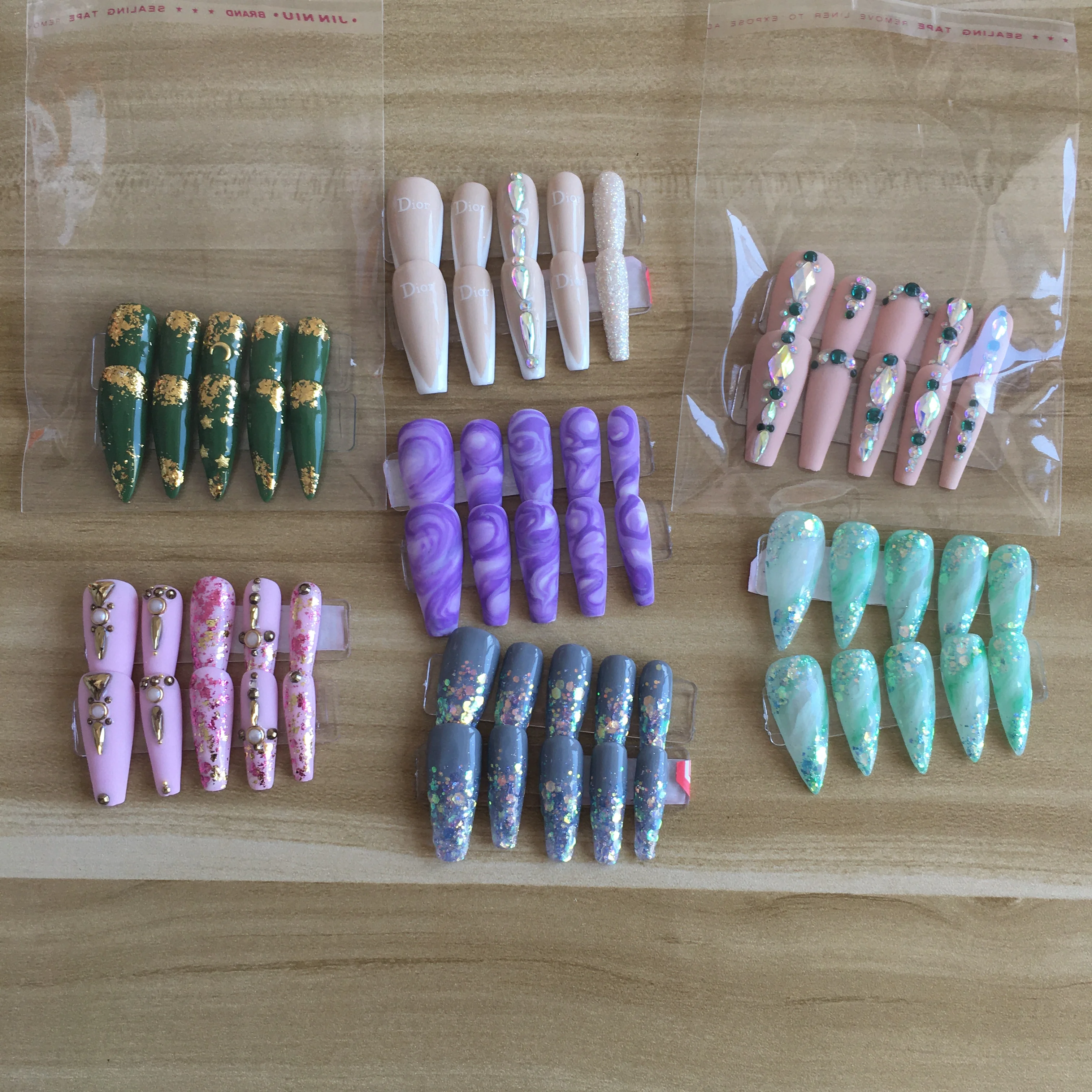 Custom Size artificial fingernails nail  Design New square press on nails