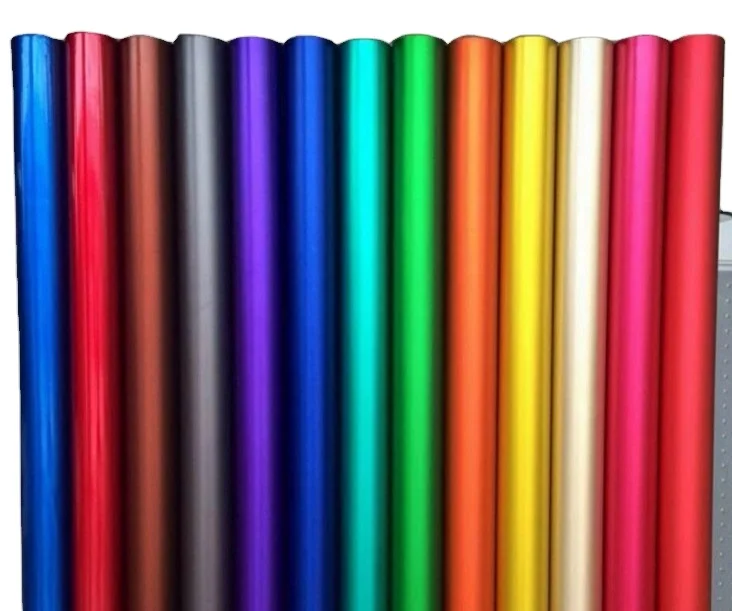 
Air Bubble Free Premium Chrome Matte Metallic Satin Color Self-adhesive Decoration Roll Film Vehicle Auto Vinyl Sticker Car Wrap 
