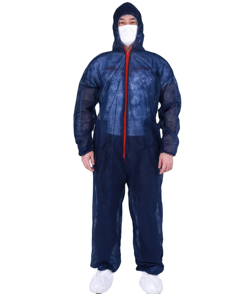 China disposable non woven coverall  safety clothing industrial use work clothes disposable coverall work wear