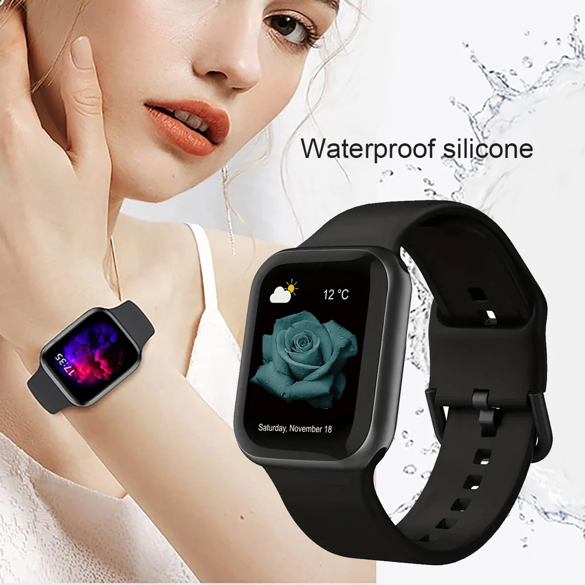 For Apple Watch Band Samsung Button Same Color Button Silicone 38mm 40mm 42mm 49mm