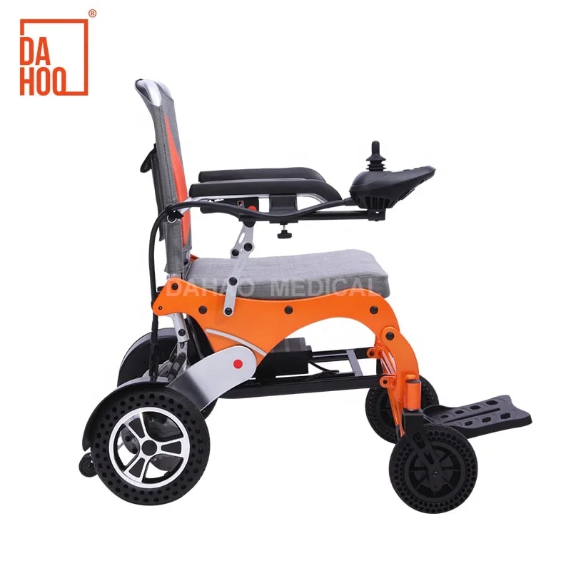 Portable Aluminum Travel Offroad Power Operated Folding Lightweight Wheel Chair Electric Wheelchair with Lithium Battery