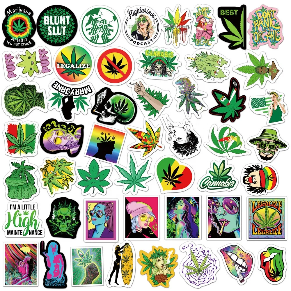 50PCS VSCO Smoking Stickers Pink Purple Kawaii Decoration Aesthetic Laptop Cartoon Cute Decal Luggage Skateboard Kpop Sticker
