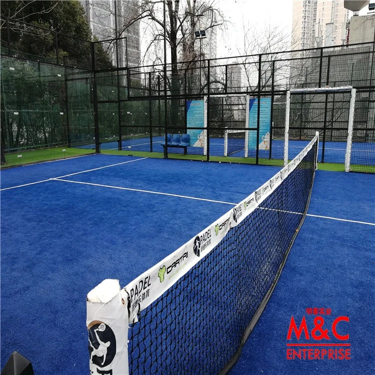 14 Years Wpt Approved Factory 2024 New Design Hot Sale Portable Panoramic Padel Tennis Court with roof cover padel price