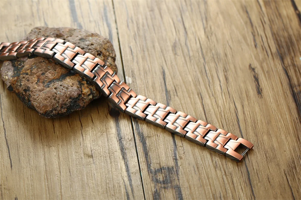 2024 Лидер продаж Регулируемый магнитный браслет ручной работы медный для здоровья Мужской Магнитный Набор артрита