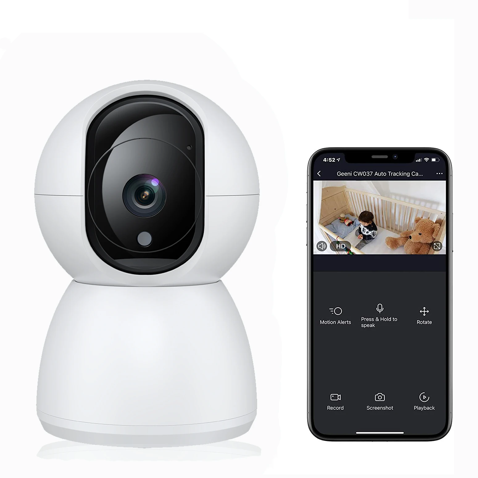 IP-камера QZT 1080P PTZ для системы видеонаблюдения с Wi-Fi