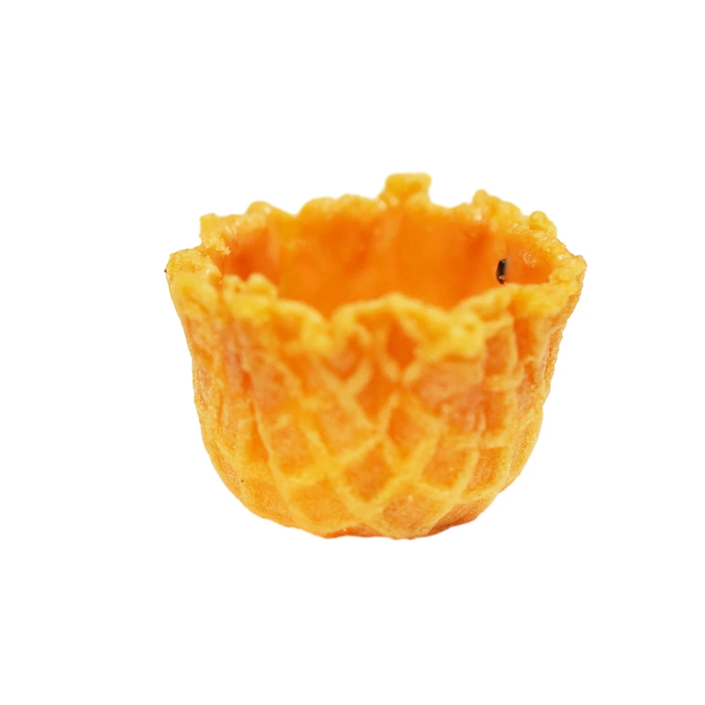 High Quality Wholesale variety of flavors Crispy large flower basket shape DIY Instant frozen tart shell