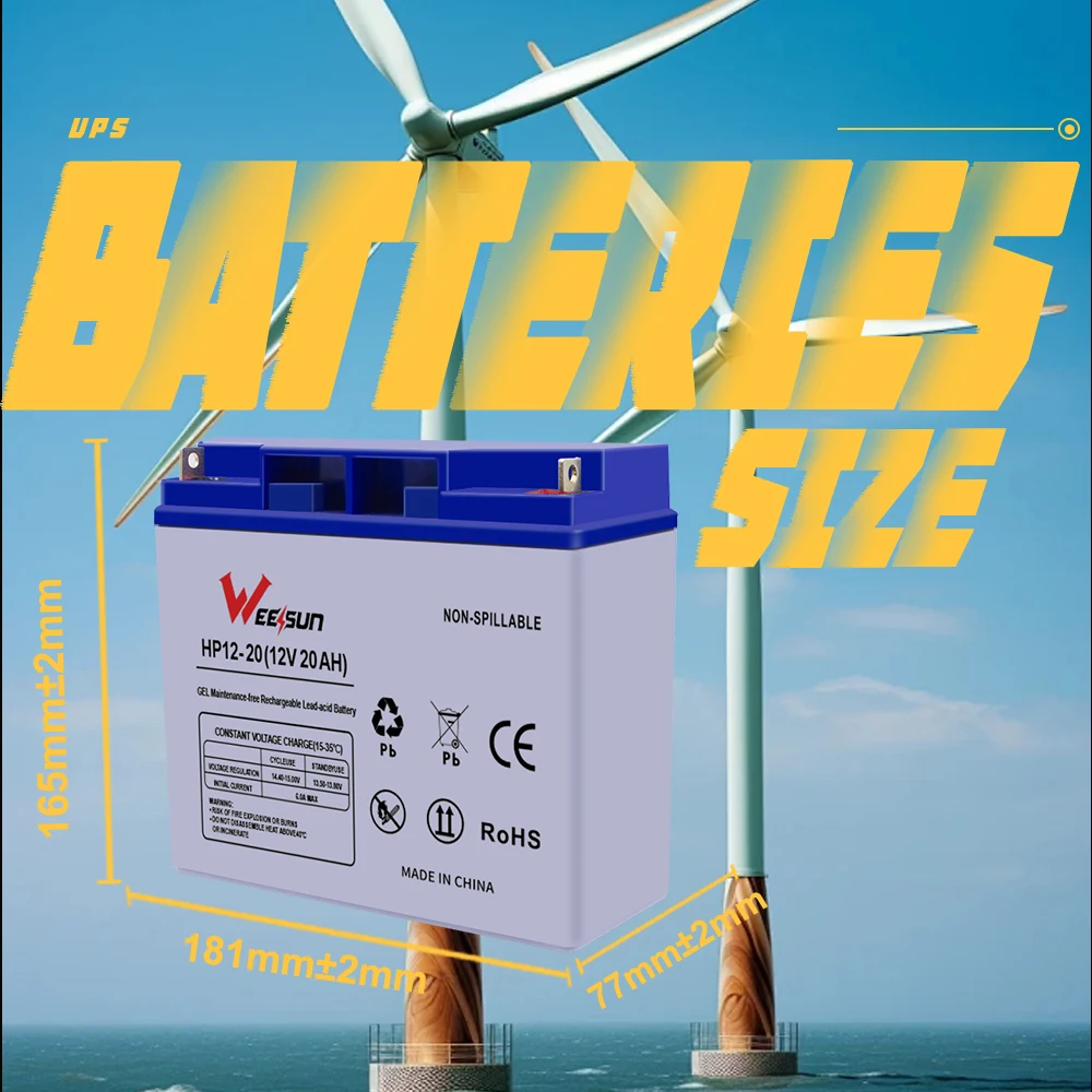 Best price vrla agm deep cycle  gel  ups solar gel battery 12v 20ah for medical equipment Security system Electric Wheelchairs