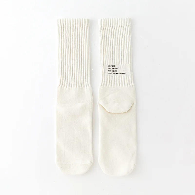 Soft Cotton Ribbed Crew Women Piling Slouch Socks Sport Custom Knitted Men Socks
