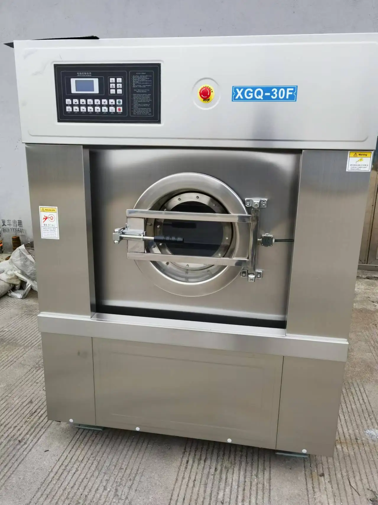 Commercial Electric 30kg Automatic Washing Drying Machine with Bearing Pump Hotels Restaurants Price Discounted Used Condition