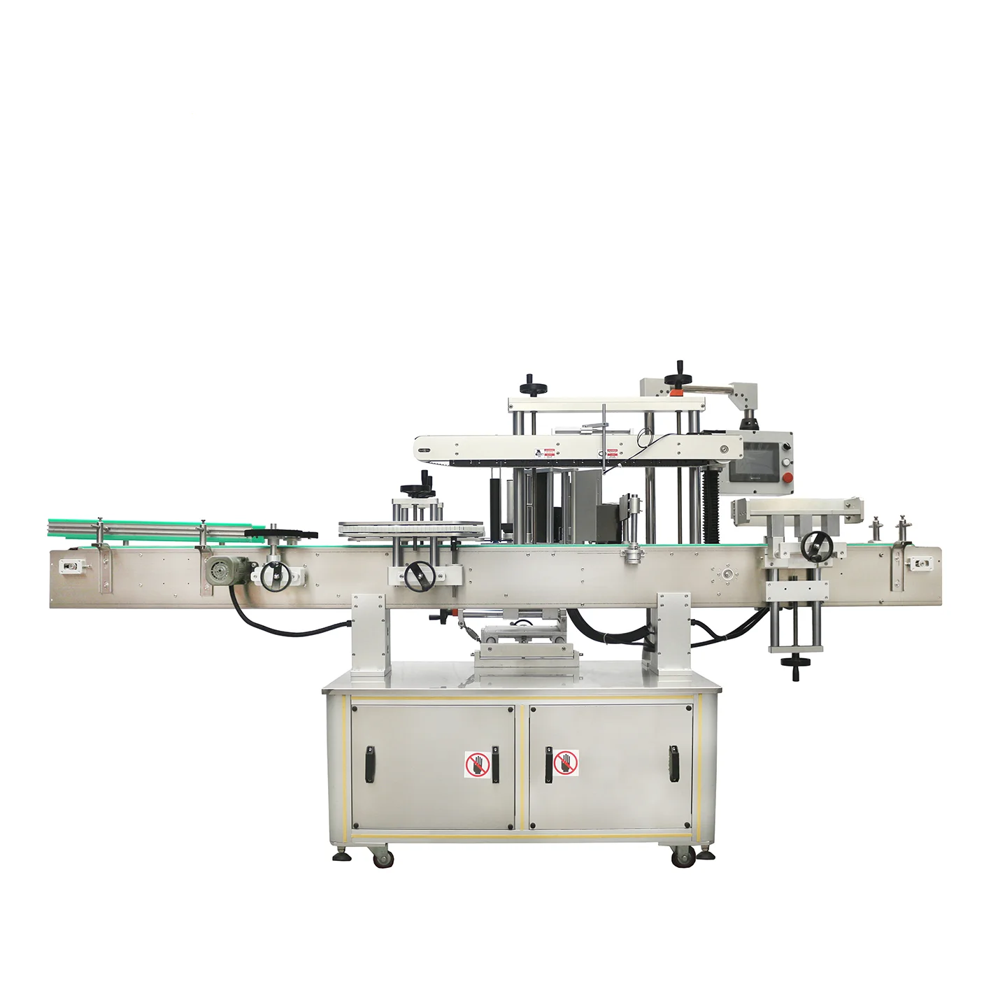 Date label adhesive sticker flat labeling machine square flat double side packing machine