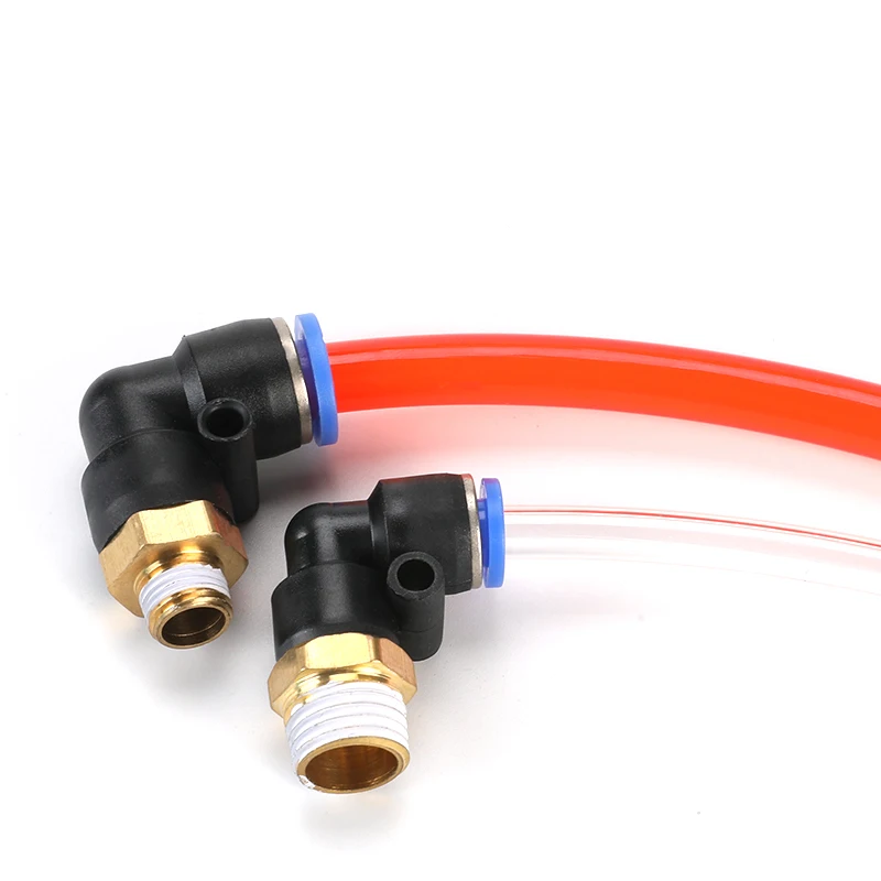 Pneumatic cylinder trachea quick plug quick connector external thread elbow PL4-M5/6-01/8-02/10/12-04