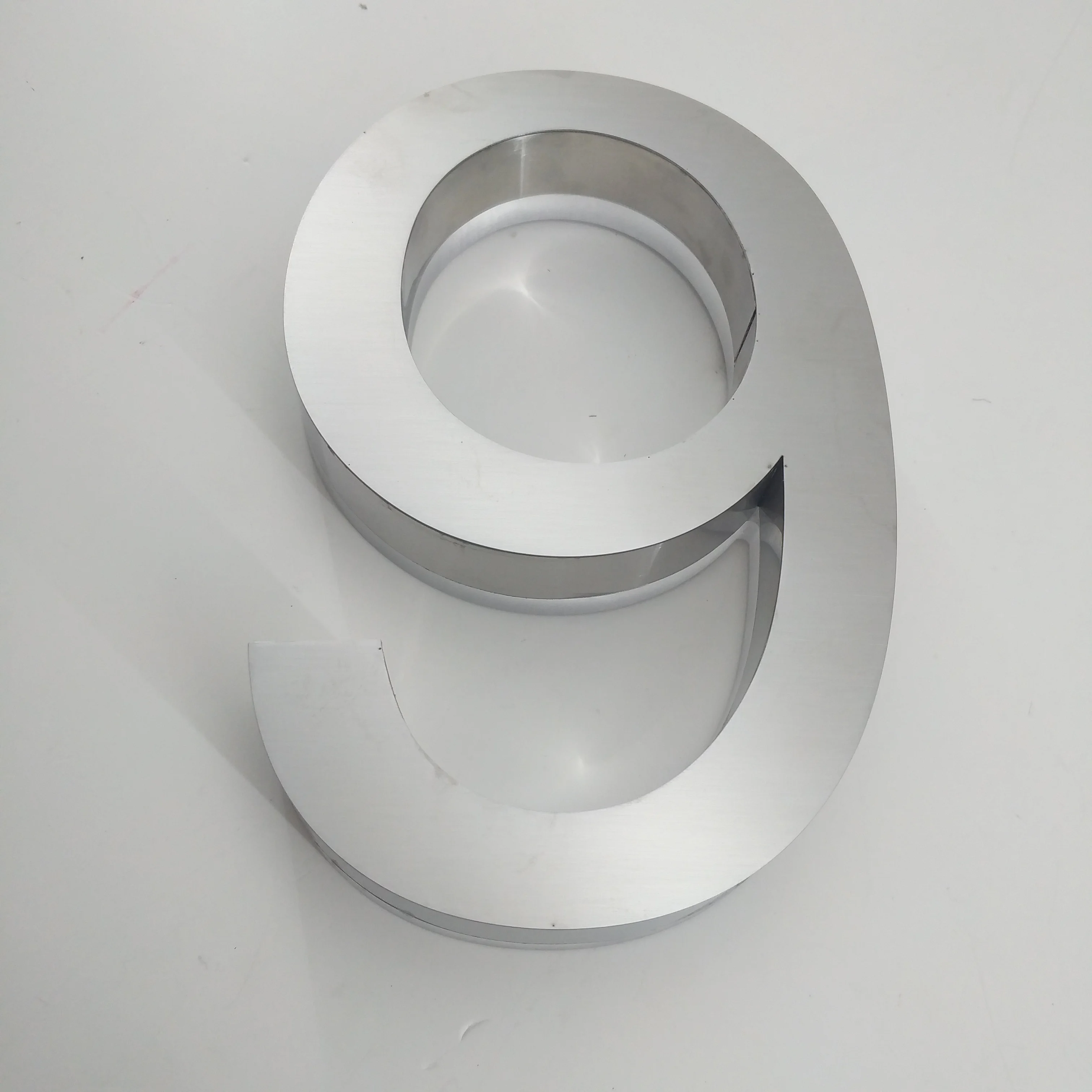 8cm height polished stainless steel hotel door number 3D metal house door numbers