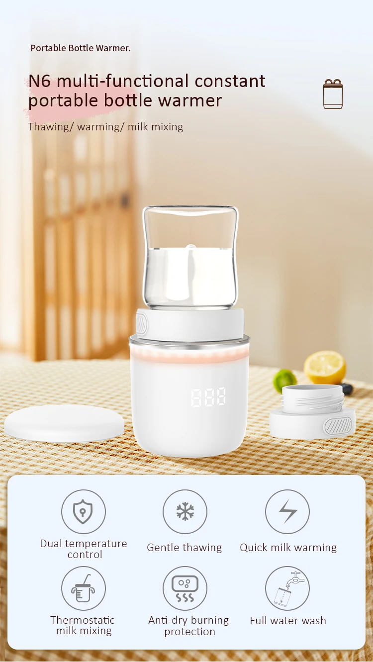 Mini Portable Bottle Warmers Heater Waterproof Baby Milk Powder Formula Makers Termos Heating Baby Bottle Warmer