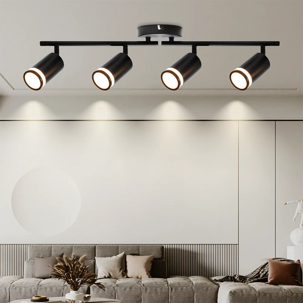 Luxury 4 Way Modern Ceiling Light Straight Bar GU10 Adjustable Ceiling Spotlight LED Lamp