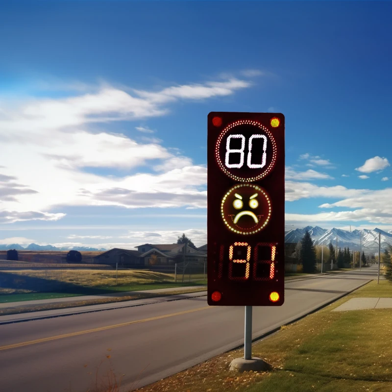 Energy-efficient  Limit Changeable Digital Face Solar Vehicle Activated Radar Speed Signs