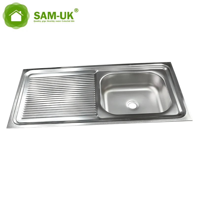 Factory wholesale sus201 farm house sink hot sale stainless steel single bowl double with cheap price kitchen