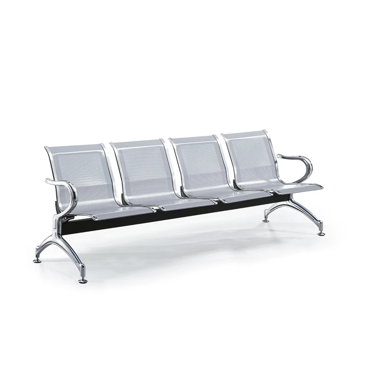 High Quality Stainless Steel 4 Seater Airport Waiting Chair Tandem Seating For Waiting Area Chairs Gang Chair