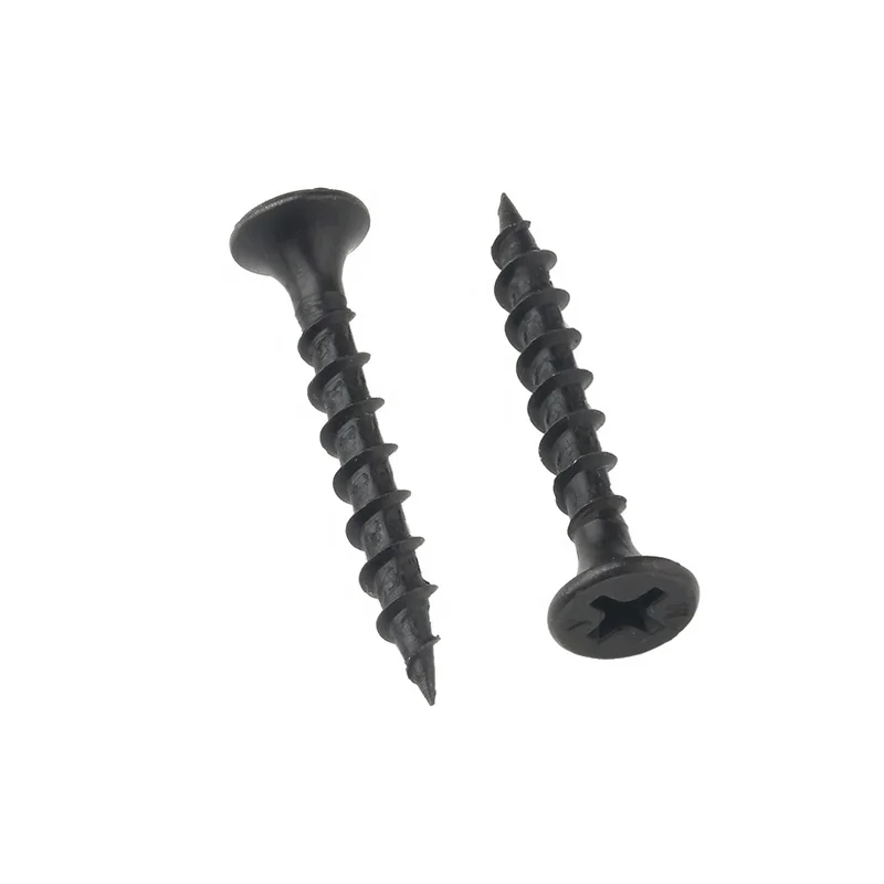 Black Oxide Phillips Bugle Head Coarse Thread Quick Tapping Sheetrock Mounting Screws Plasterboard Screws