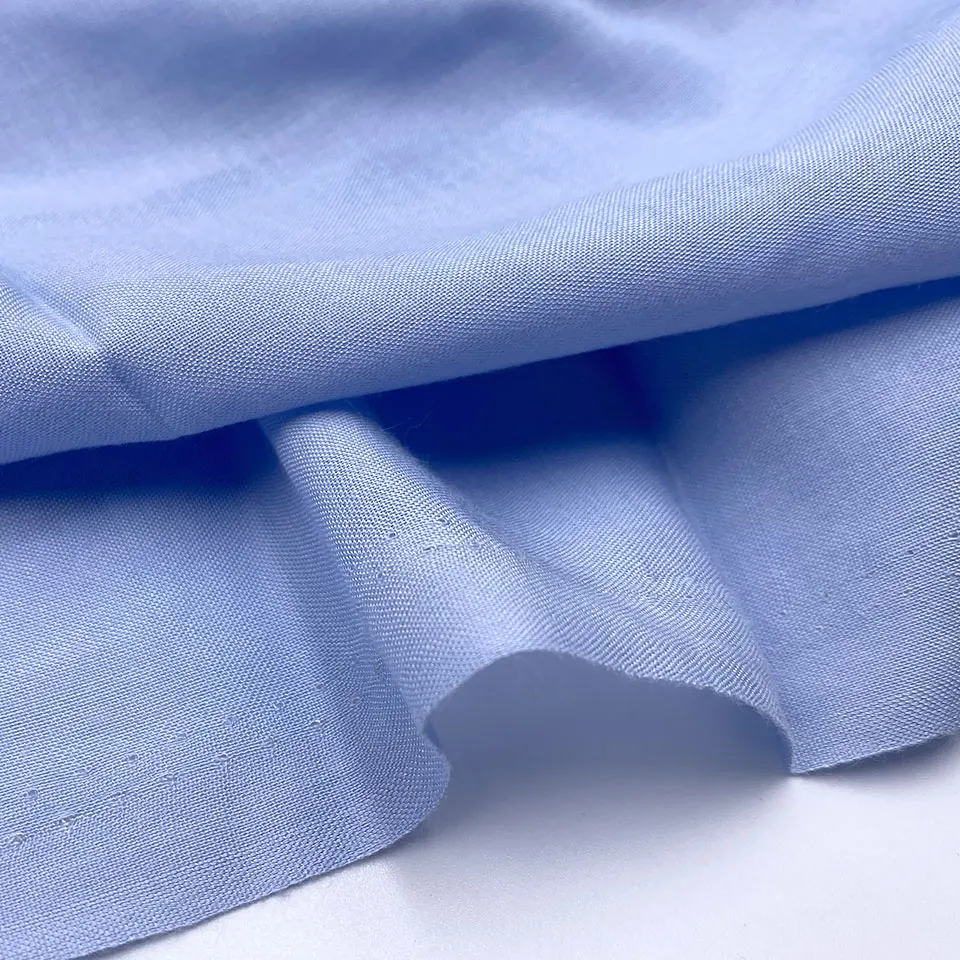 Factory direct sale 32s 95gsm soft  pure color plain spun viscose 100%  rayon fabric for dress and shirt