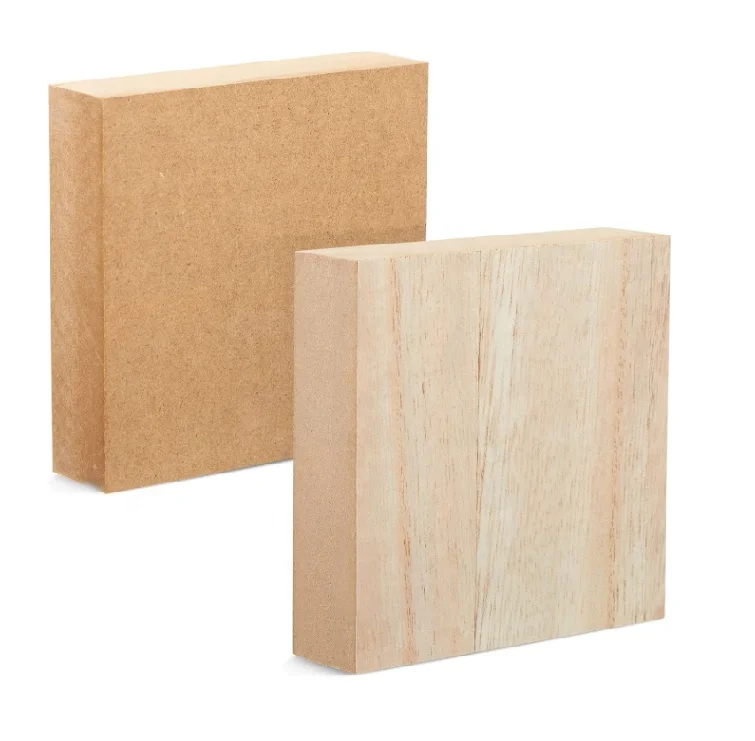 1 inch Thick Wooden Square Blocks Unfinished MDF Wood Blocks for Crafts