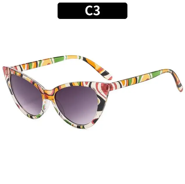 2025 New Trendy Fashion Cateye American Flag Vintage Ladies Sunglasses Women Shades Custom Logo