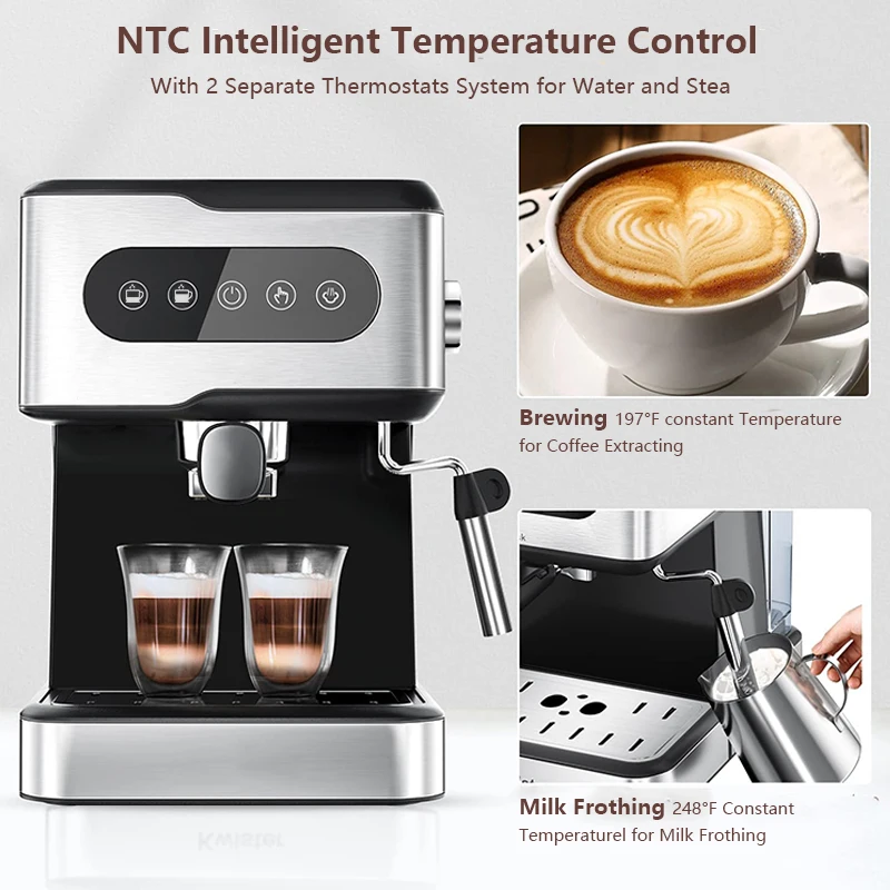 Electric Coffee Machine 15/20 bar pump espresso cappuccino coffee machine coffee maker