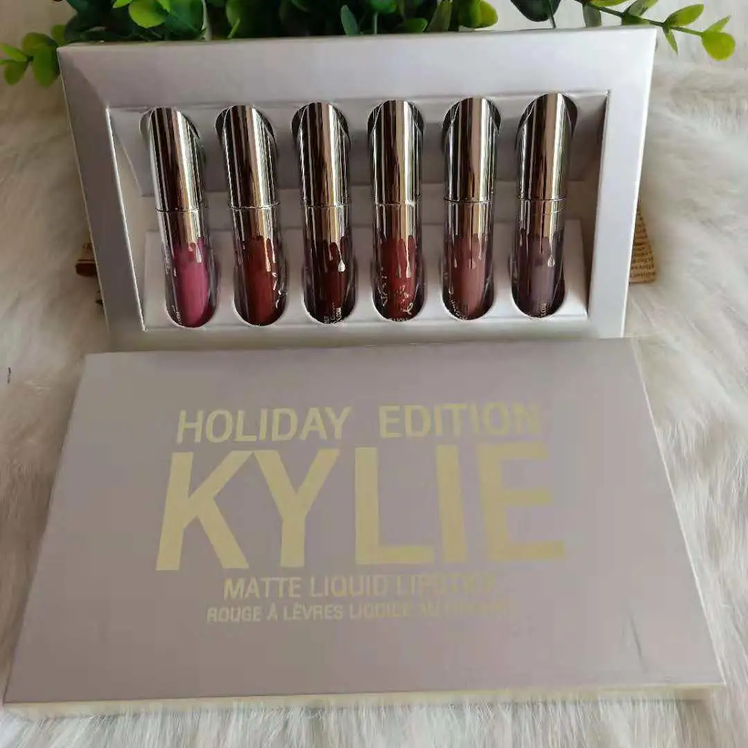 
6 lip gloss set Kelly 6 lip glaze non-stick cup set gold lip gloss 