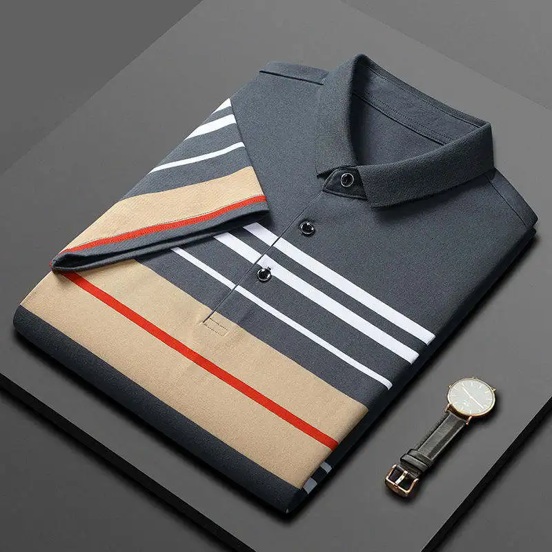 Polo Men Clothing Spandex Polyester Embroidered Customize Apparel Golf Polo Shirt Top Quality Casual Short Sleeve Woven Formal