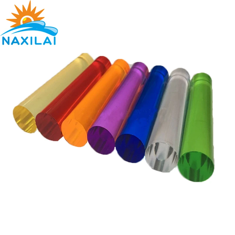 Naxilai Led Lighting Colored Acrylic Rod Plastic Bar 25mm Diameter and 70mm Length 26pcs for Peg Board
