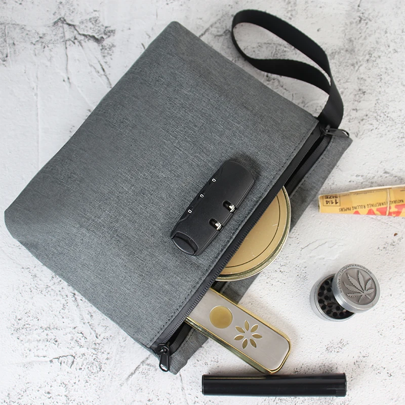 Waterproof Custom Logo Smell Proof Zipper Pouch Weed with Combination Lock Odor Proof Bag