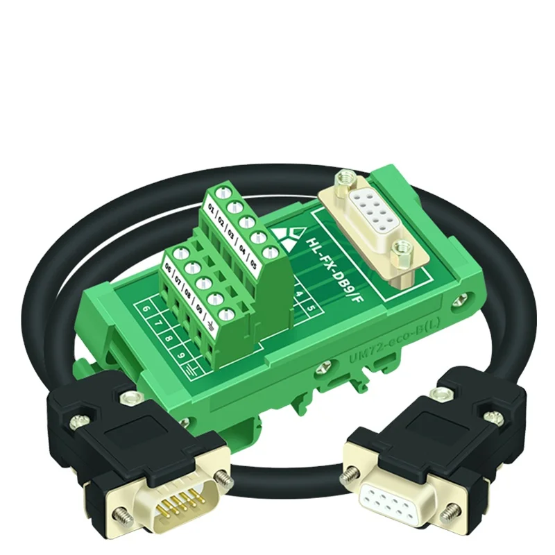 FX-DB9/F и DB9-Male к женскому 1 м двойной DB9 D-Sub на din-рейку интерфейсный модуль RS232 разъем серийный модемный кабель