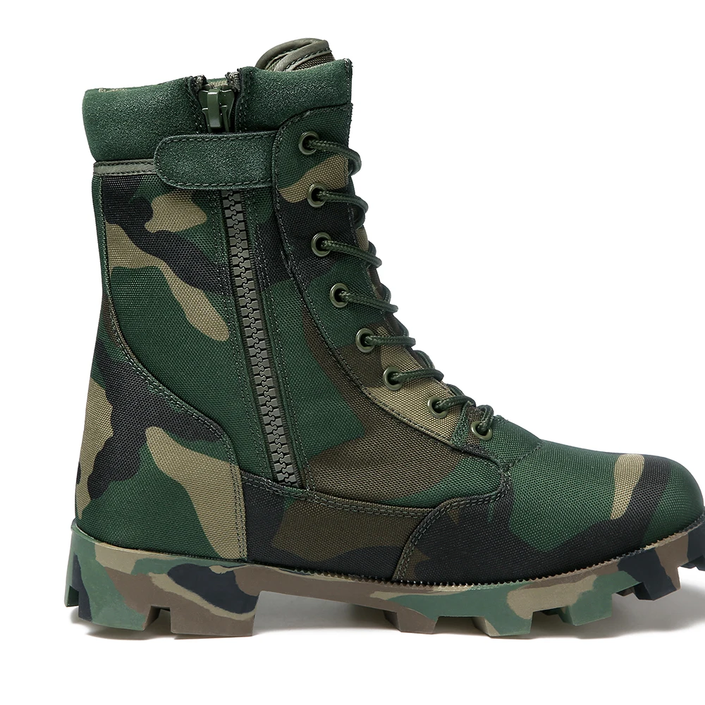 CHINA XINXING Full Fabric Side Stitching Rubber Woodland Tactical  Boots