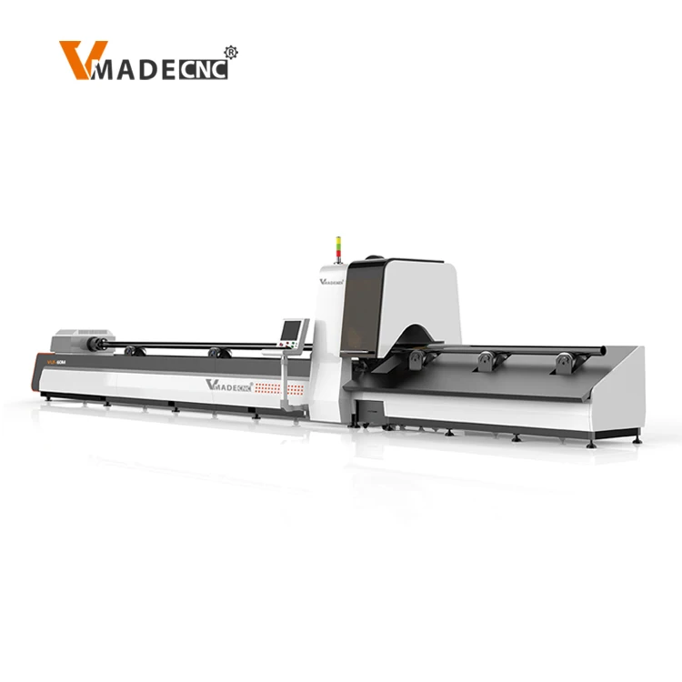 Полностью автоматическая машина для резки металлических труб с ЧПУ из нержавеющей стали и волоконного лазера для круглой прямоугольной и квадратной трубы