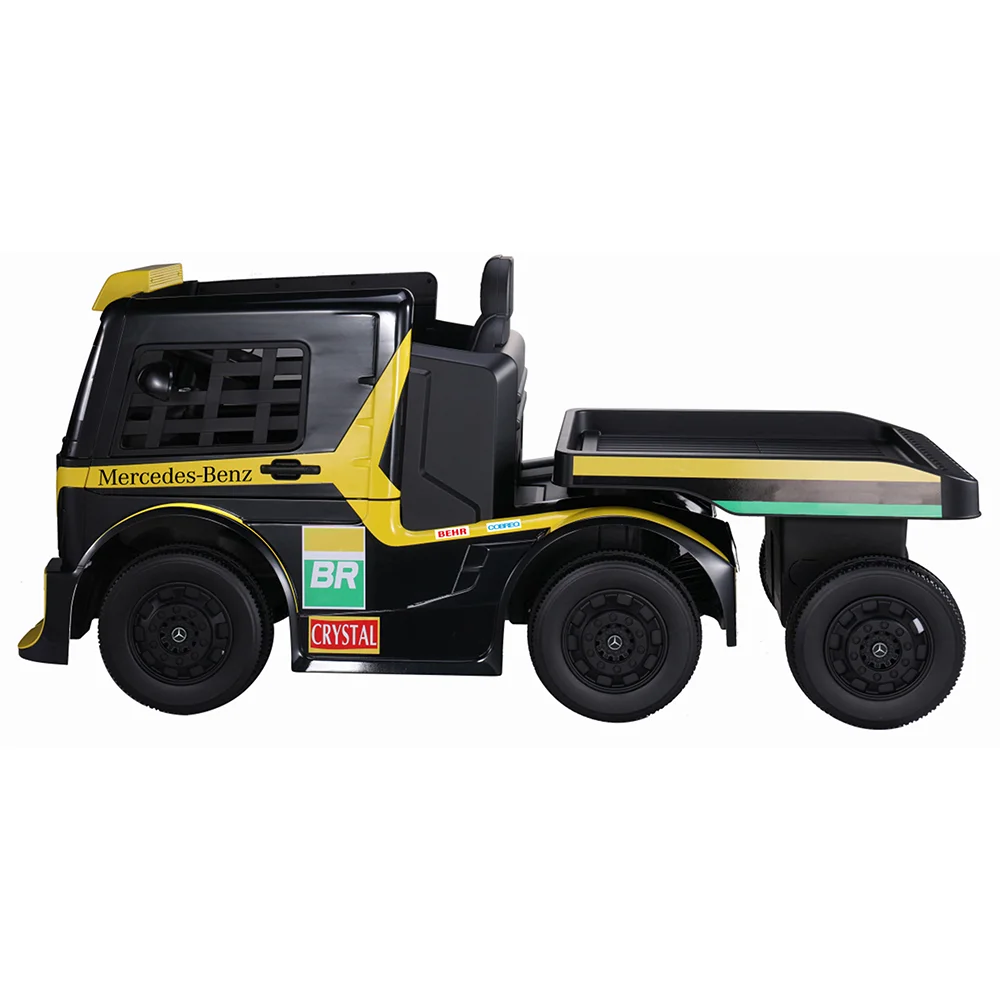 2022 Brand New Design Licensed Mercedes Benz Axor Child Electric Truck Car With Rear Trailer Remote Control 12V Power Battery