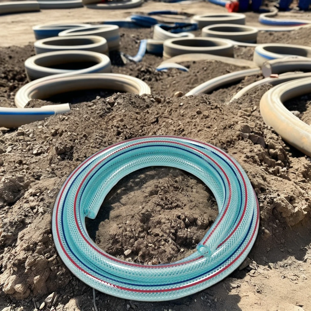 19mm Flexible PVC Clear Nylon Braided Hose Transparent Fiber Reinforced PVC Water Hose for Irrigation & Air 3/4 Inch 19mm