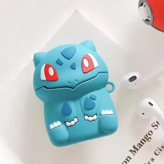 Cute Cartoon Airpods Case 3D Coated Professional Protective Hook Earphone Case For Airpod Series