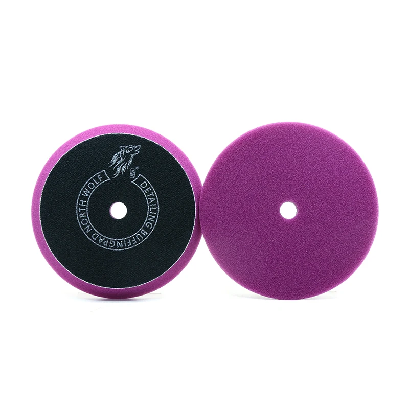 Private Logo cars pad purple foam buffing pad for middle cut