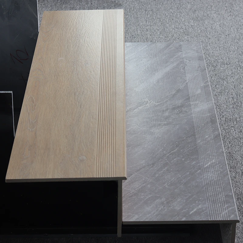 120x30cm Marble Look Stair Tiles Interior Finish Anti Slip Ceramic Stepping Stairs Tiles