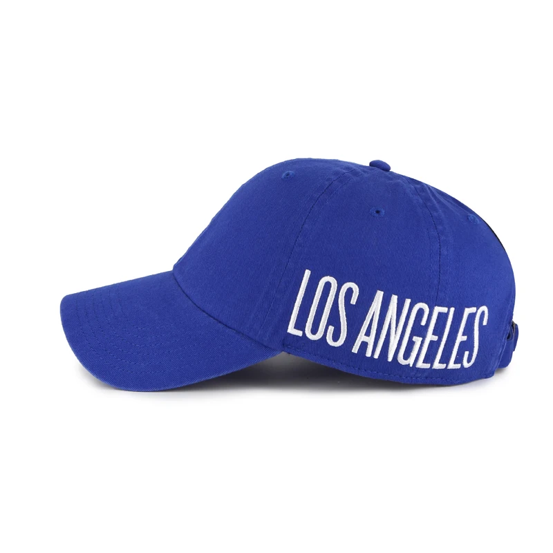 Hot sale metal buckle dad hat with woven patch baseball caps