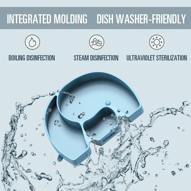 Wholesale 2022 New Design Factory supplies silicone baby feeding set bib spoon bowl baby suction plate  set