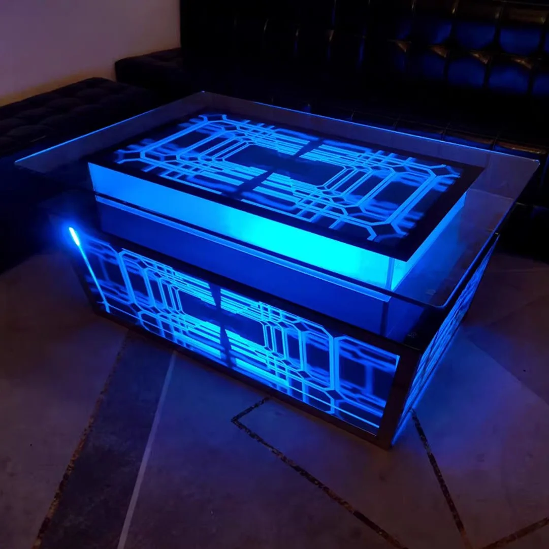 New Arrival High Quality Cool Bar Furniture Nightclub Ktv Night Club led Cube Table Wholesale Hookah Lounge Furniture