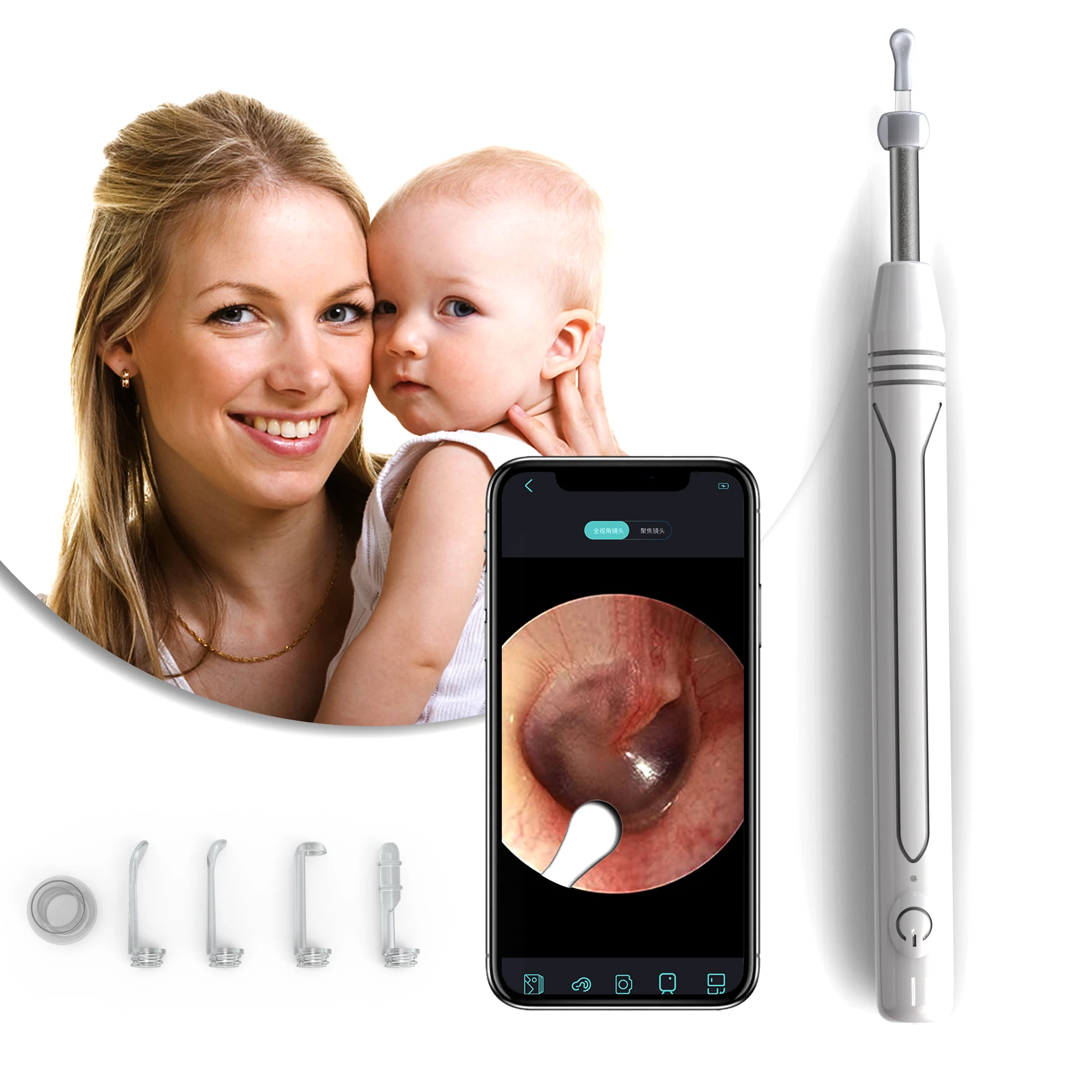 Hot Chargeable Wifi Wireless Ear Clean Camera Visual  Ear Wax Remover Camera Ear Endoscope Camera
