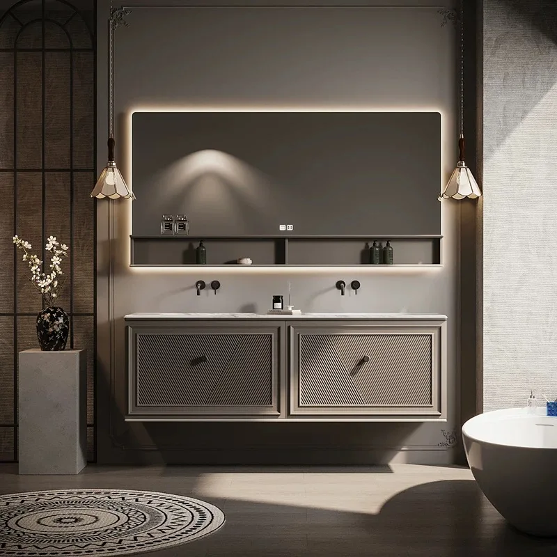 Wholesale Antique Designer 12 Inch Deep Vanity black Bathroom Cabinets