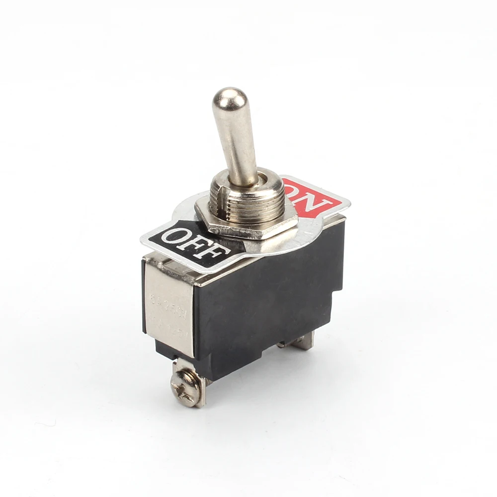  KN3B-101 12 мм 15A 250V однополюсный 2 Pin Винтовые клеммы вкл/выкл фиксации SPST металлический рычажный