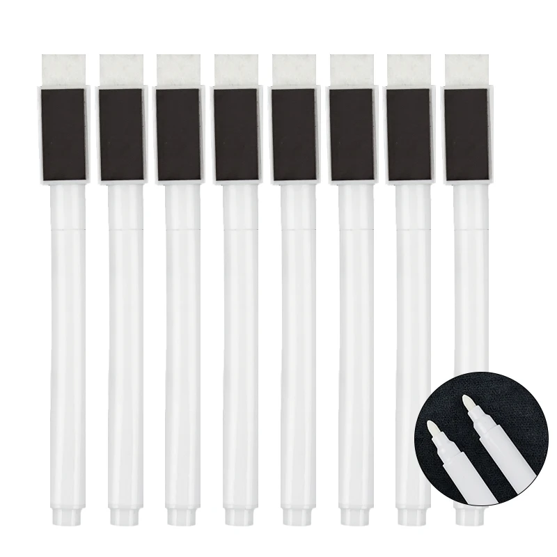 Simple Wet Erase White Liquid Chalk Marker Art Marker Pen Set For Sticker