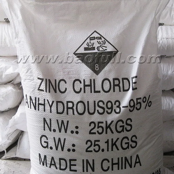 long time supplying high quality ZnCl2 (98~93%)
