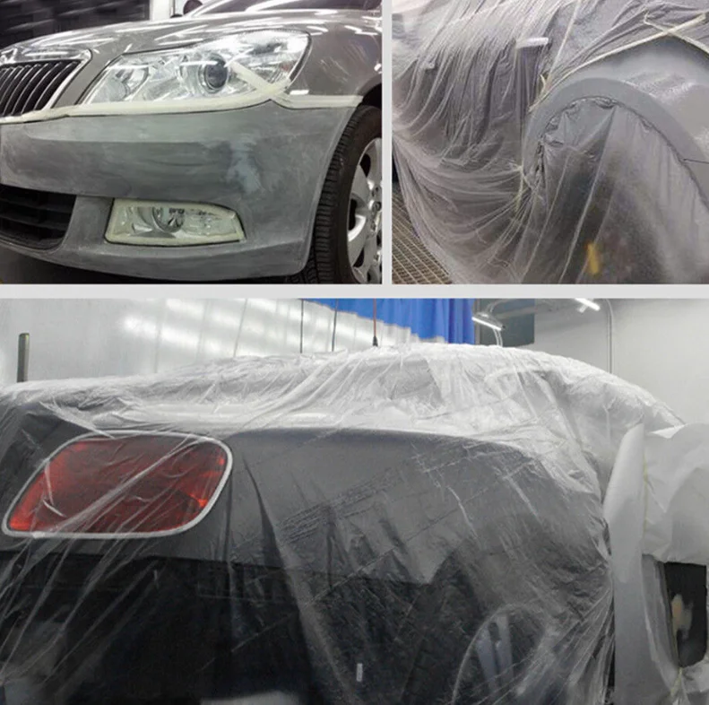 plastic sheeting for automotive paint protection, corona treated masking film