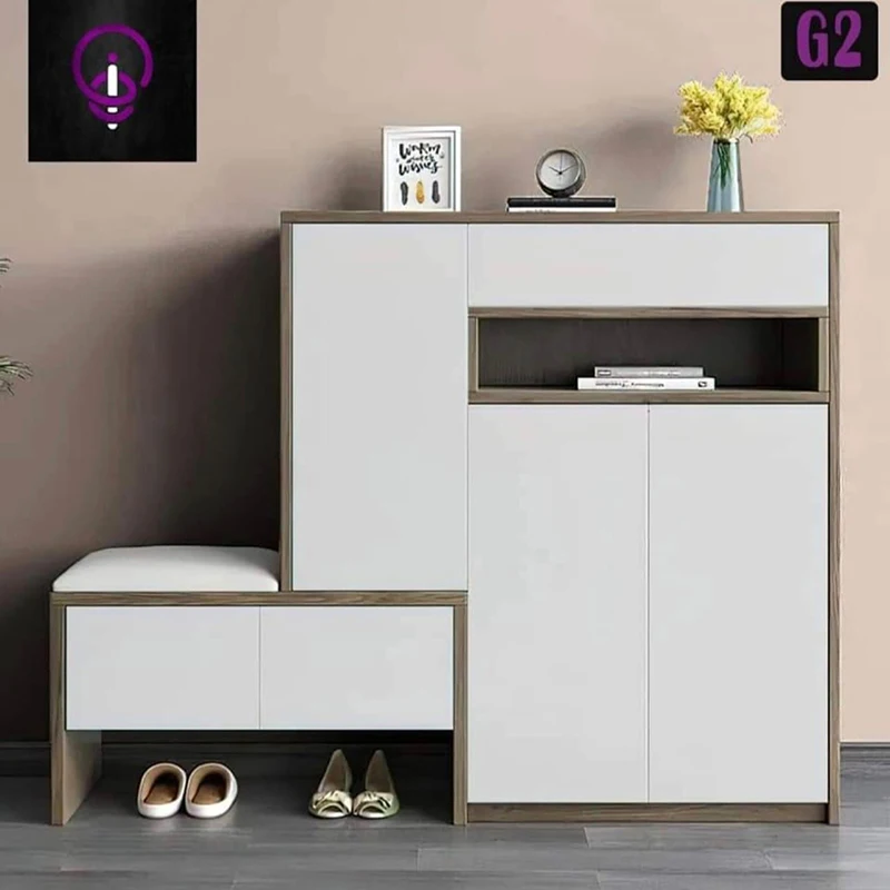 Partition Shoe Cabinet With Door Large Capacity Home Storage Cabinet Household 18mm Aluminum Honeycomb Shoe Cabinet