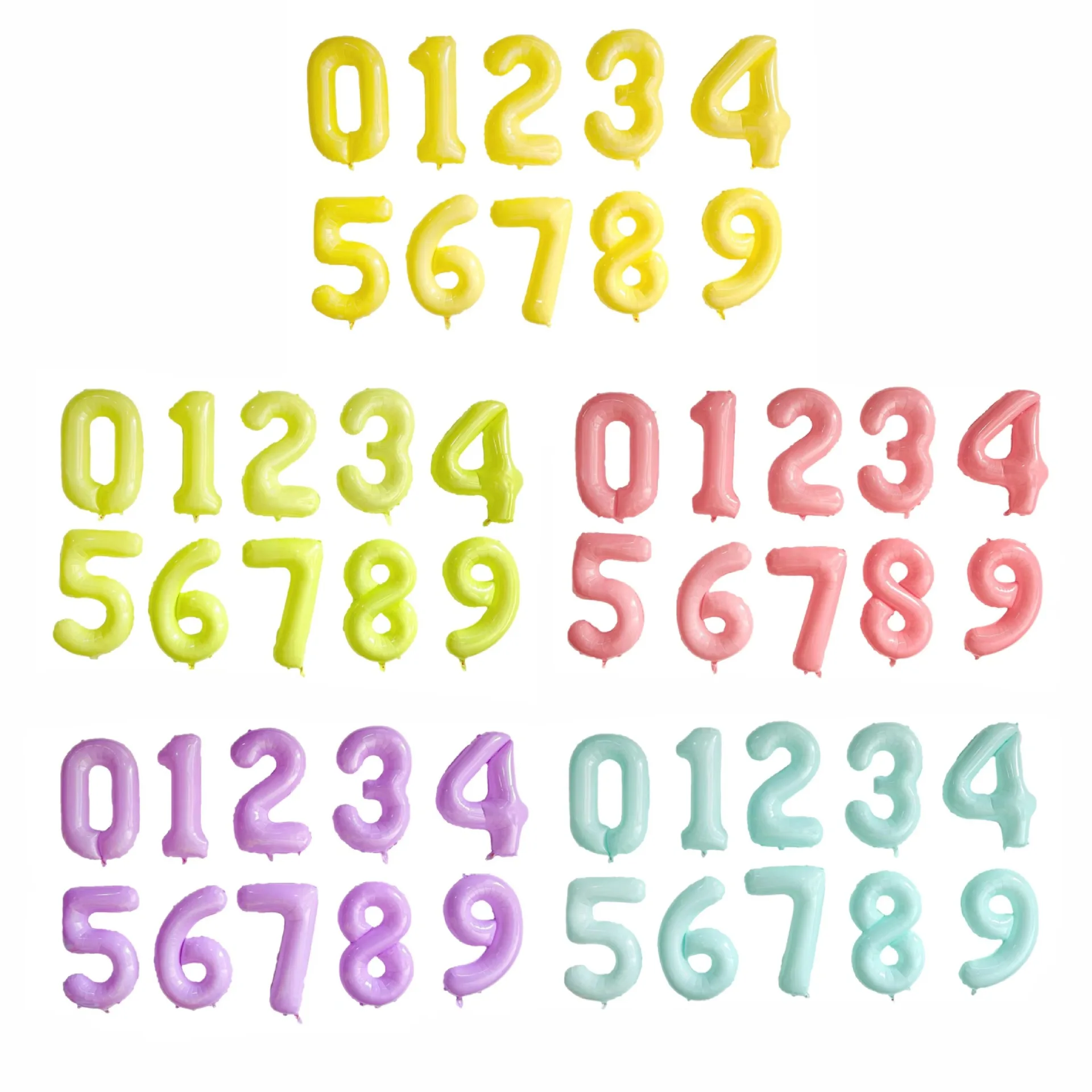 40 inch jumno balloon helium number macaron color baby shower balloons party decorations supplies