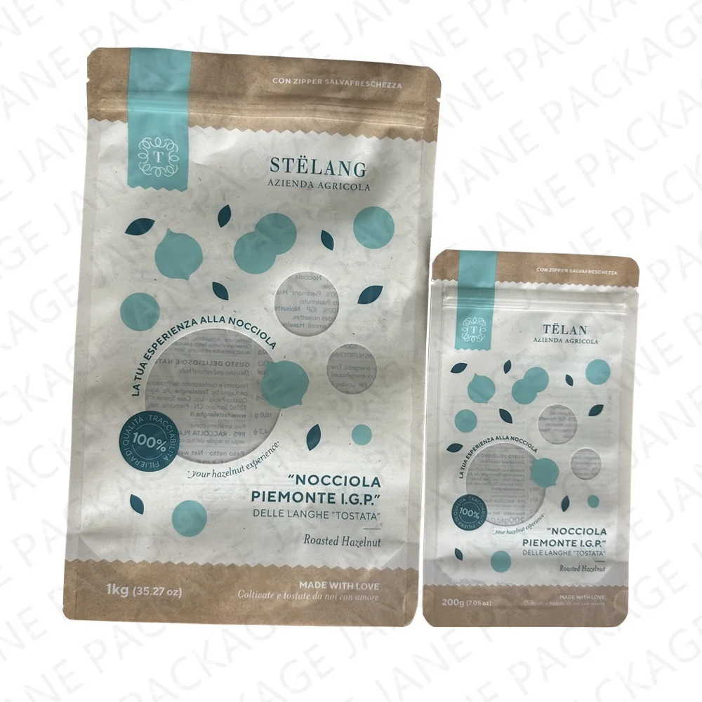 Jane Package 200g 1kg Foil Flexo Printed Packaging Zip Lock food Zipper Coffee Bag